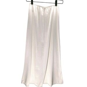 Vintage Adonna Lace Hem Maxi Half Slip Womens M White Antron Nylon Lingerie